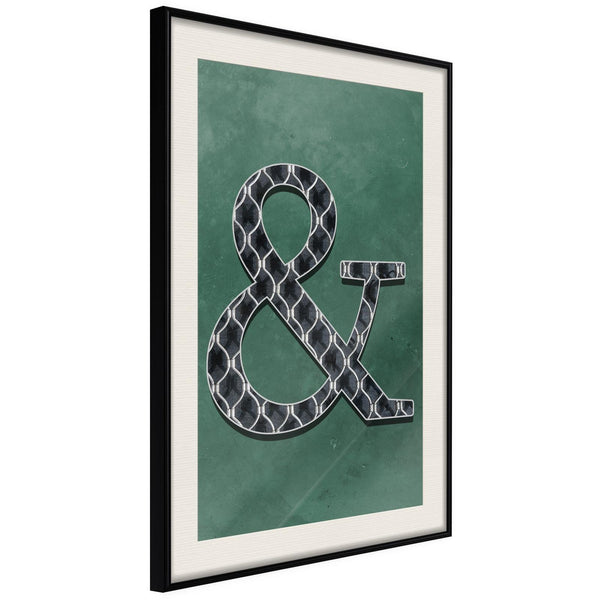 Ampersand on Green Background