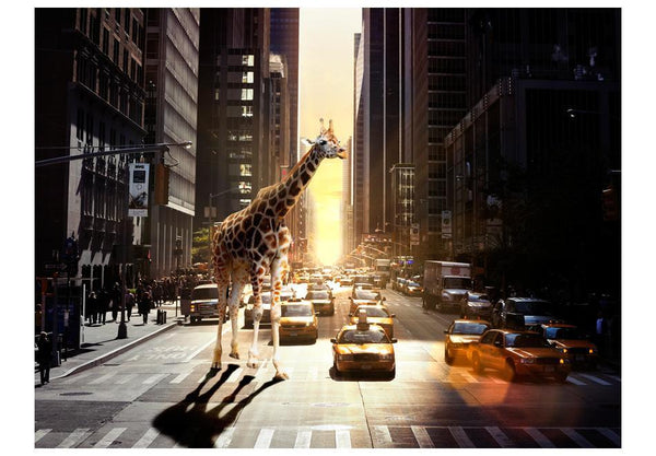 Carta da parati - Giraffa in una grande città