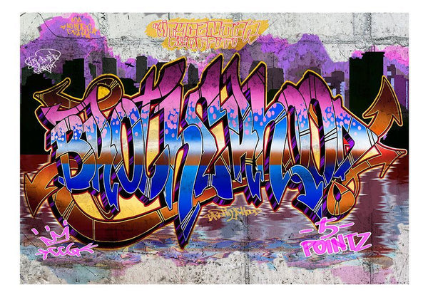 Carta da parati graffiti street art - Colorful Mural