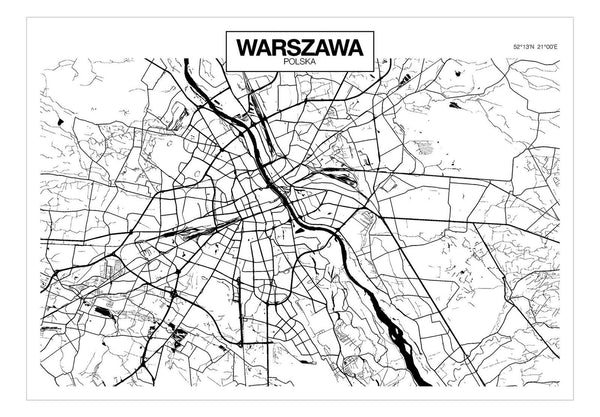Fotomurale - Warsaw Map