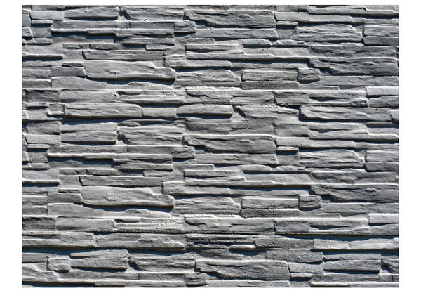 Carta da parati effetto pietra - Grigia parete in pietra