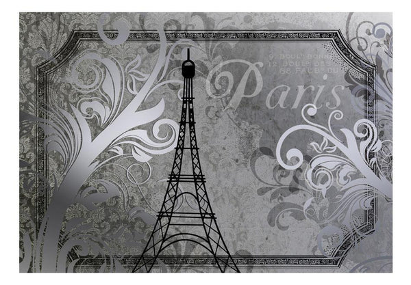 Carta da parati vintage - Vintage Paris - color argento