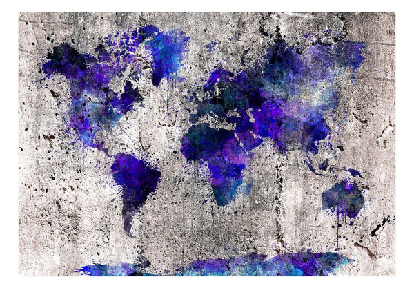 Carta da parati mappamondo - World Map: Ink Blots