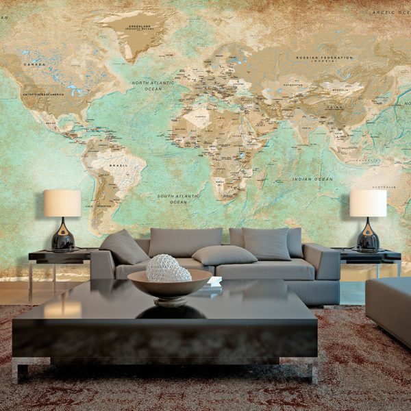 Carta da paratiXXL - Turquoise World Map II