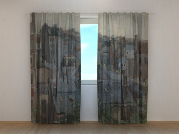 Tenda Stampata Vista sui Tetti di Parigi Vincent Van Gogh