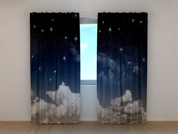 Foto Tende con Stampa Cielo Notturno Fantastico ad Acquerello