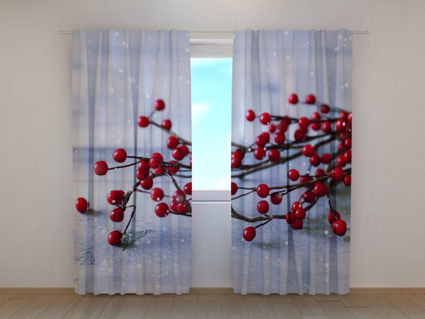 Foto Tende con Stampa Decorazione Natalizia