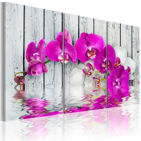 Quadro su tela - armonia: orchidea - trittico