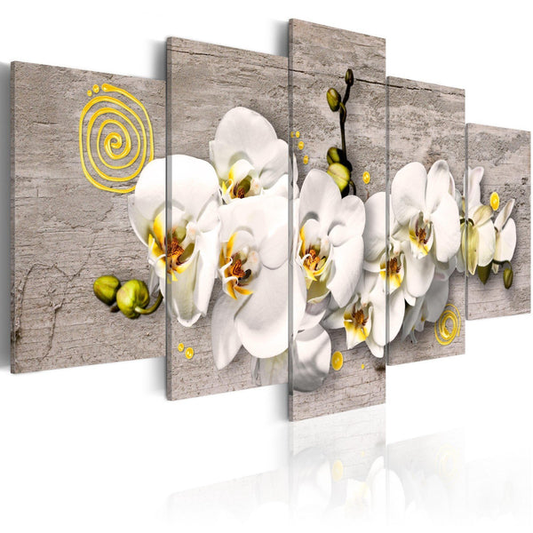 Quadro su tela - Sunny orchids - 5 pieces