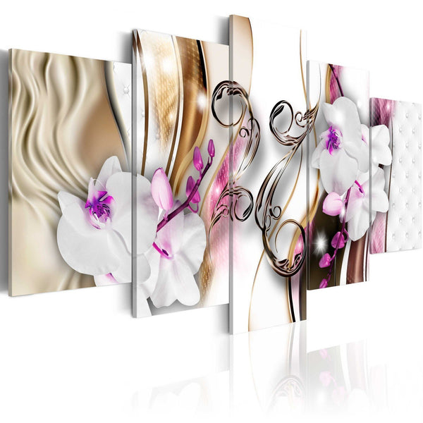 Quadro su tela - Orchidee: fiori rosa