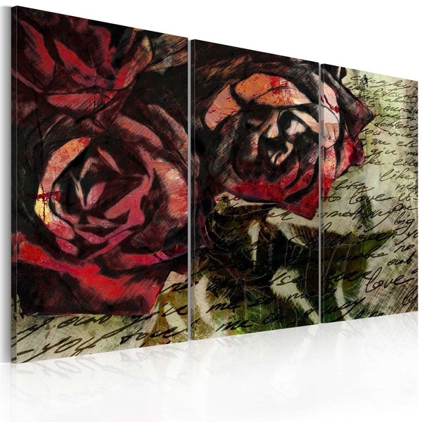 Quadro su tela - Love letter - triptych