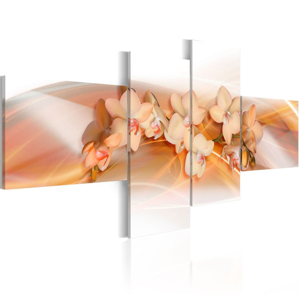 Quadro su tela - Fiori color crema: orchidee