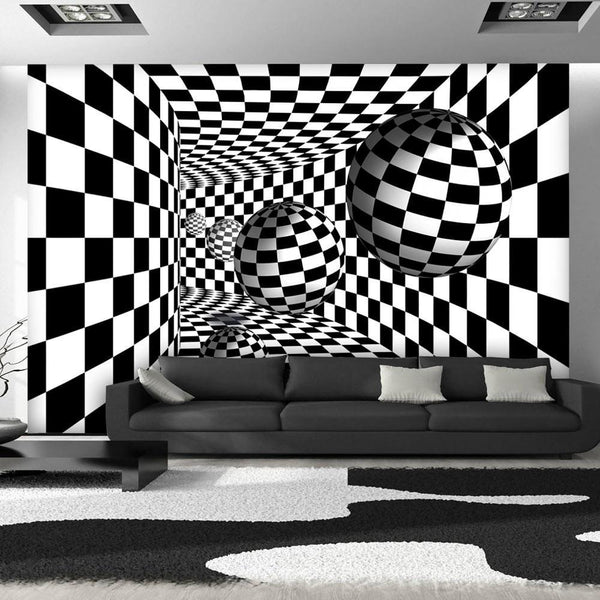 Carta da parati 3D - Black & White Corridor