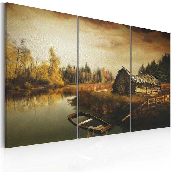 Quadro su tela - Idyllic village - triptych