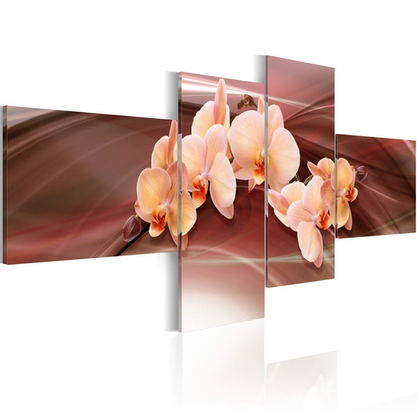 Quadro su tela - Orchidea su sfondo smorzato