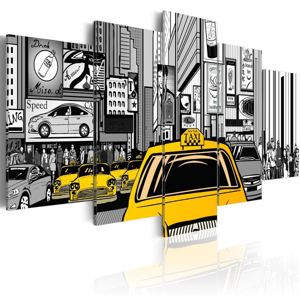 Quadro su tela - Taxi di un fumetto