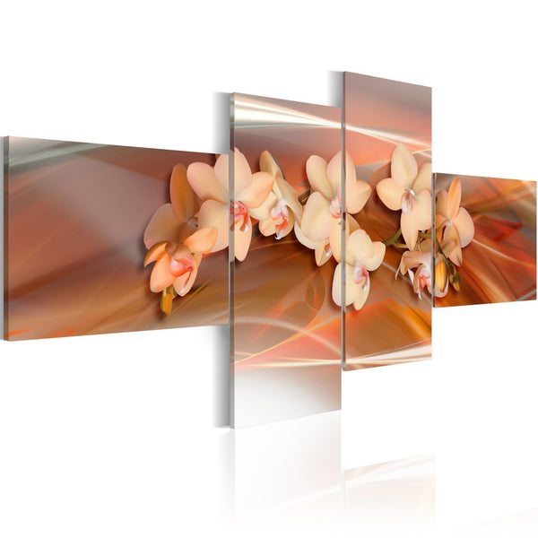 Quadro su tela - Orchidea bianca su sfondo autunnale