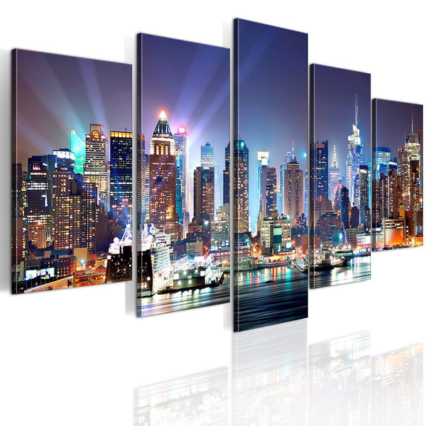 Quadro su tela - La città nelle luci dei riflettori