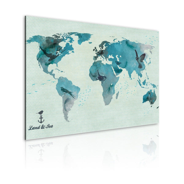 Quadro mappamondo - Migrazioni degli uccelli