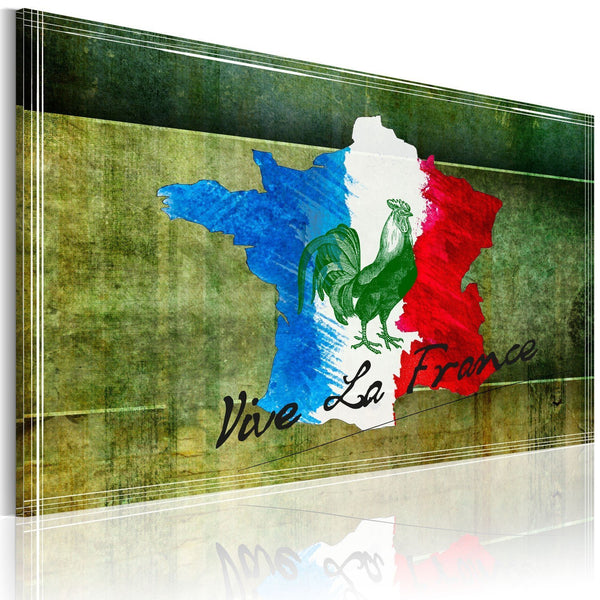 Quadro mappamondo - Vive la France