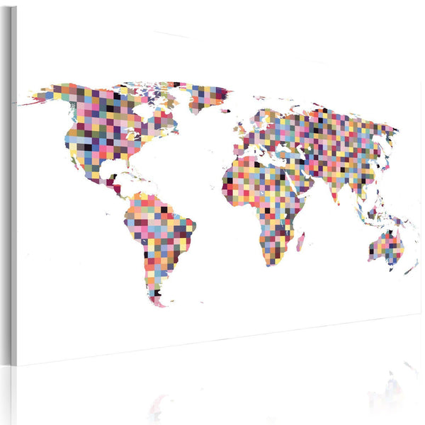 Quadro mappamondo - Mappa del mondo: pixel