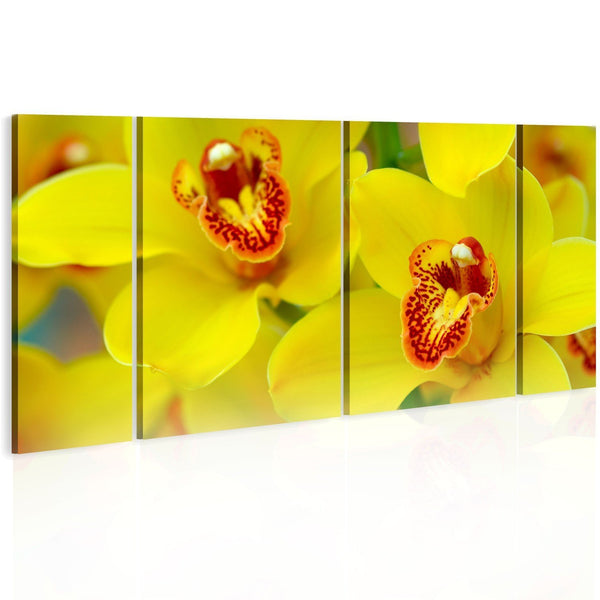 Quadro su tela - Orchids - intensity of yellow color