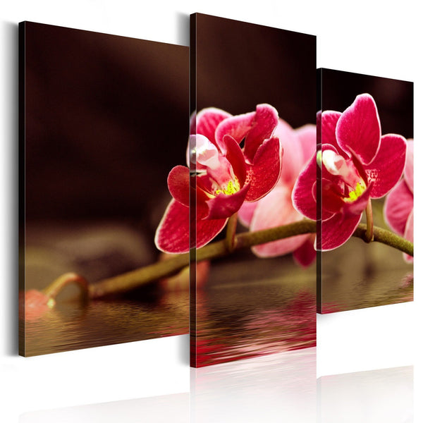 Quadro su tela - Orchidea sopra la superficie del lago