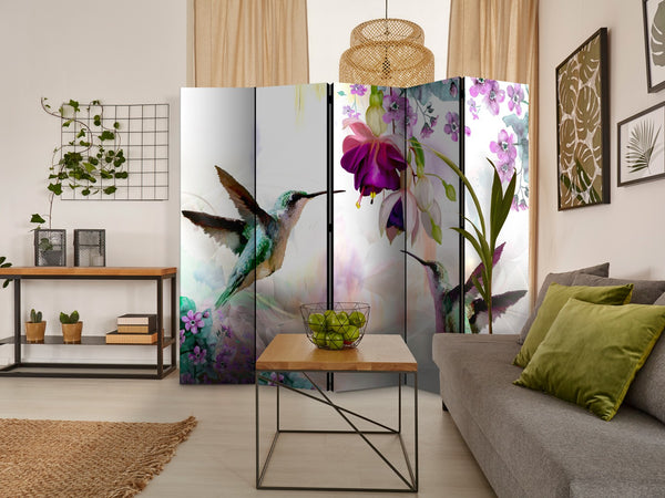 Separè per interni - Hummingbirds and Flowers II [Room Dividers]