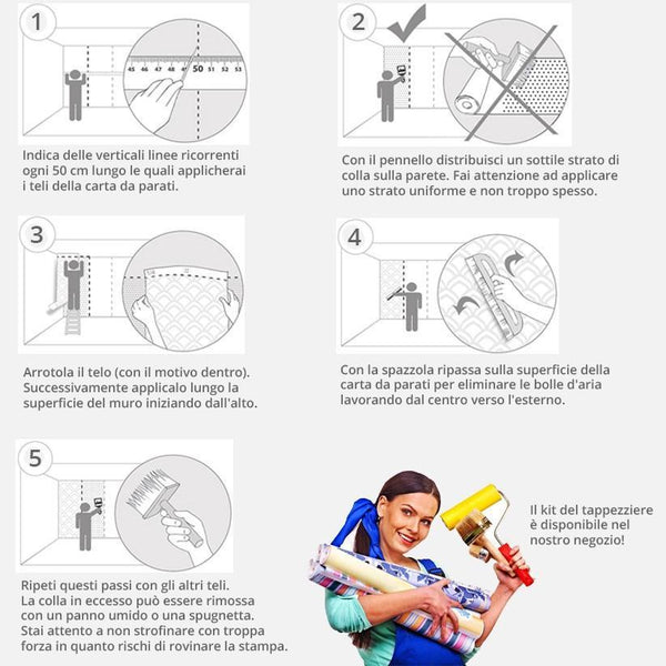 Carta da parati - Marrone satinato