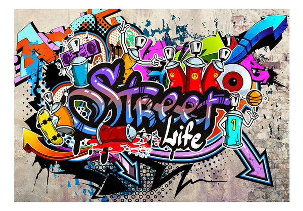 Carta da parati graffiti street art - Street Game