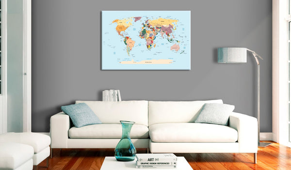 Quadro - World Map: Travel with Me