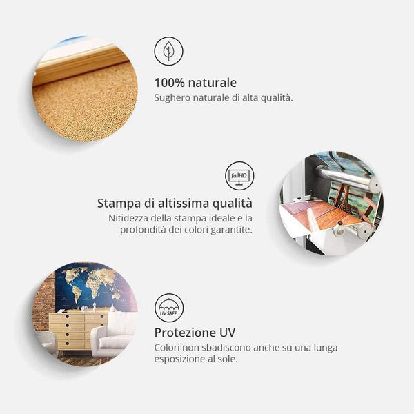 Bacheca in sughero - World Map: World Connection [Cork Map]