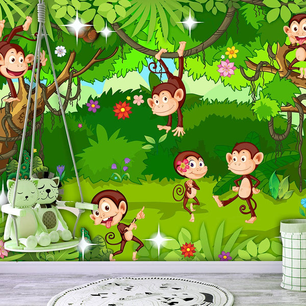 Carta da parati per bambini - Monkey Tricks