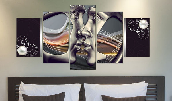 Quadro su tela - Bacio platino