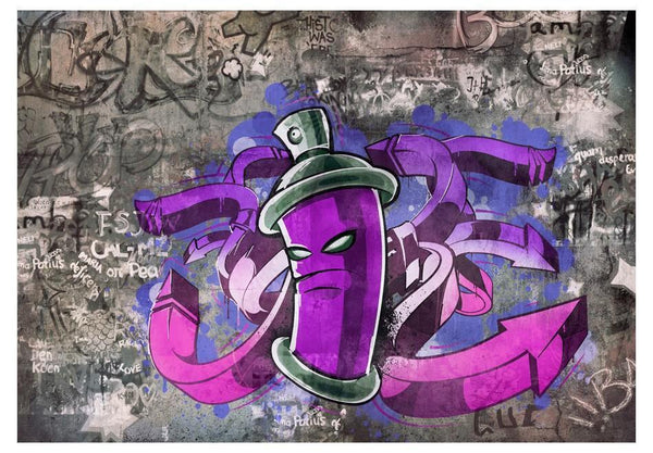 Carta da parati graffiti street art - Graffiti spray can