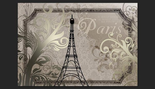Carta da parati vintage - Vintage Paris - color oro
