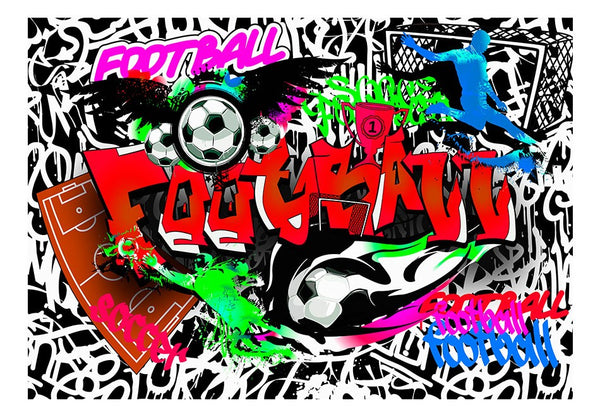 Carta da parati graffiti street art - Football Passion