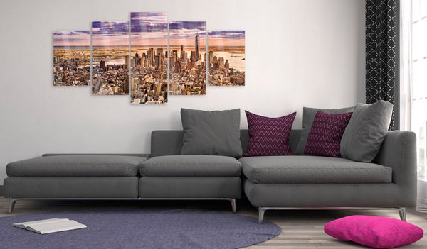 Quadro su vetro acrilico - Sleeplessness in New York [Glass]