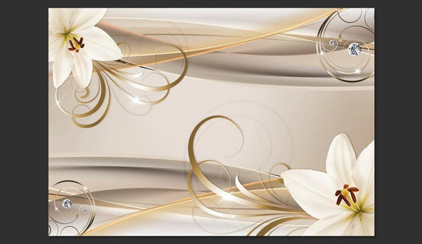 Carta da parati - Lilies and The Gold Spirals