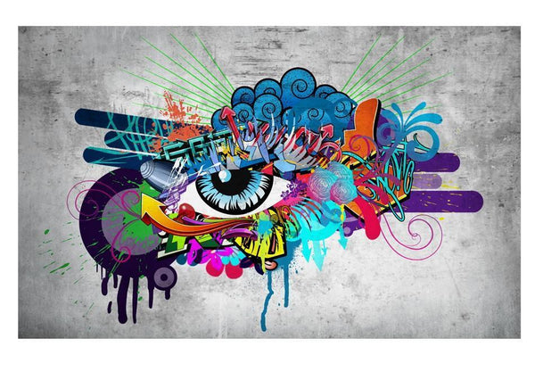 Carta da parati graffiti street art - Graffiti eye