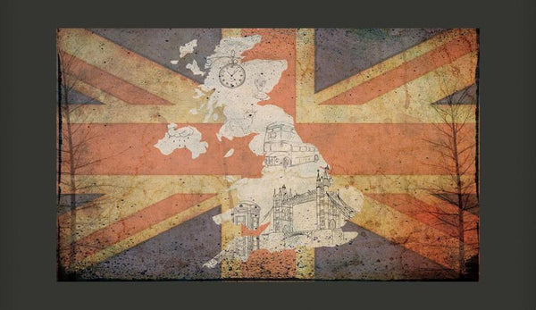 Carta da parati mappamondo - Cartolina dalla Gran Bretagna