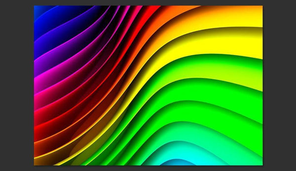 Carta da parati 3D - Rainbow Waves