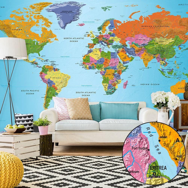 Carta da paratiXXL - World Map: Colourful Geography II