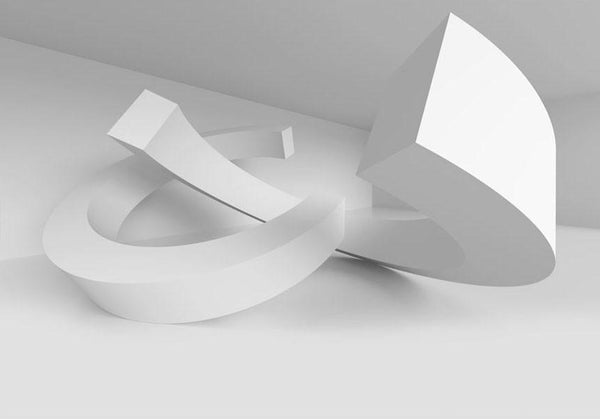 Carta da parati 3D - White Duet