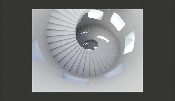 Carta da parati 3D - Scale a spirale