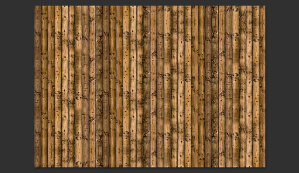 Carta da parati effetto legno - Wooden Fortress