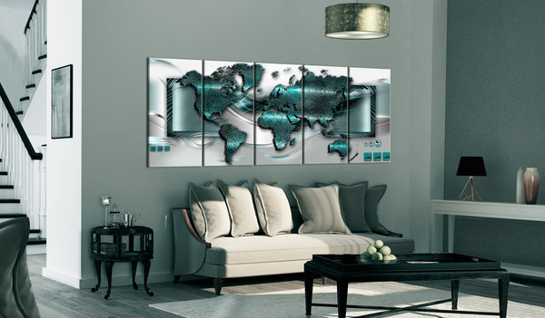 Quadro - World Map and Abstraction