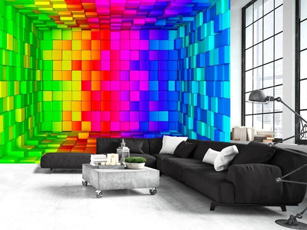 Carta da parati 3D - Rainbow Cube