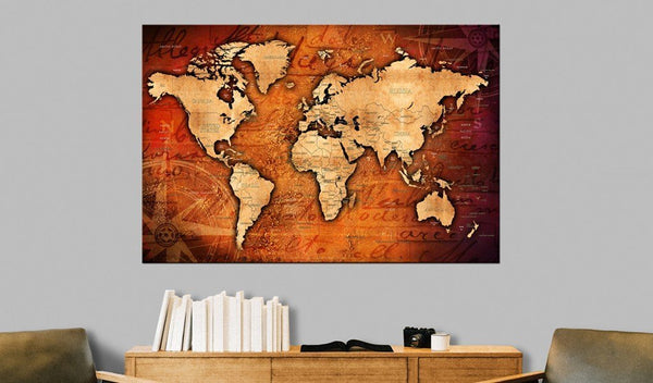 Bacheca in sughero - Amber World [Cork Map]