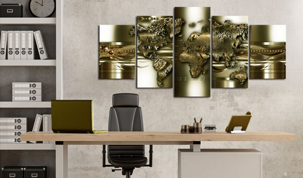 Quadro mappamondo - Mondo d'oro